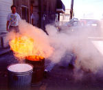 Dodging the fireball from a raku reduction chamber