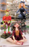 Click here for larger image. Art dolls by Dana Bakke