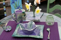 Place setting by Dorothy Steele.