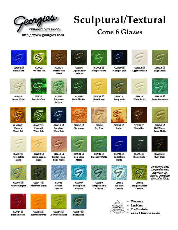 Duncan Glazes Color Chart