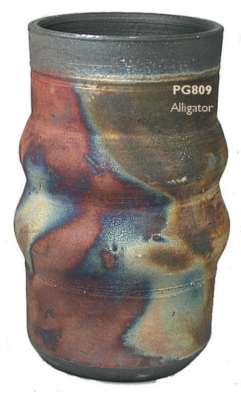 502 Chinese Blue Raku Crackle Cone 06 Leslie Ceramic Glaze