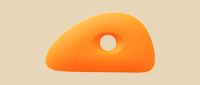 Xiem SCR2-O Soft Orange Silicone Potters' Rib