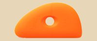 Xiem SCR4-O Soft Orange Silicone Potters' Rib